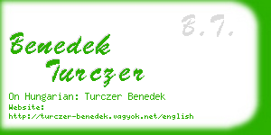benedek turczer business card